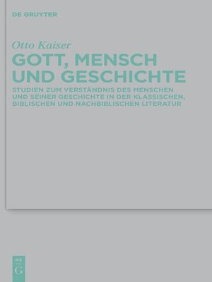 cover image of Gott, Mensch und Geschichte